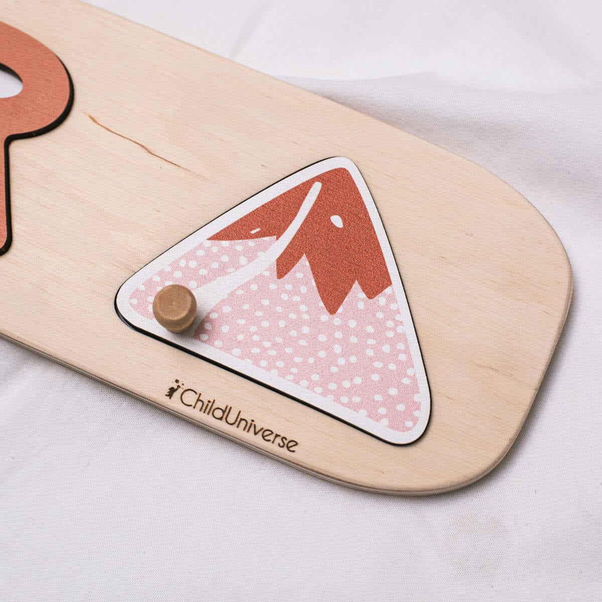 Custom Wooden Mountain Name Puzzle - Scandi Minimalist Wall Art