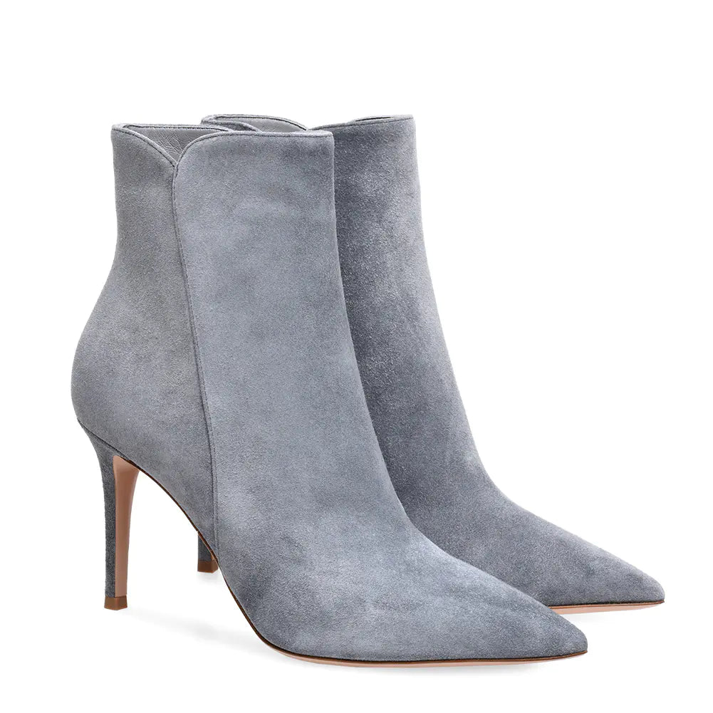 Women's Pointed Toe High Heel Ankle Boots Slim Stiletto - Image 32