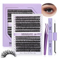 Lash Extension Kit for Beginners 280pcs Eyelash Extension Kit 30D 9-16 Mixed Lash Clusters Kit D Curl Lash Kit with Lash Bond and Seal Individual Lashes Kit DIY (KIT,30D-D-9-16MIX) Lash Cluster Kit-30D-D 9-16MIX