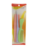 Professional grade multi-comb collection set in blue, red, and black plastic