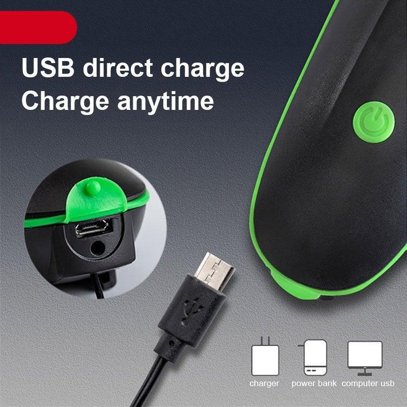 2-in-1 Rechargeable Bicycle LED Headlight & 130dB Horn Safety Set