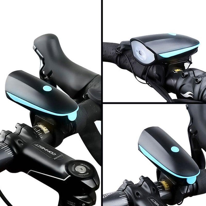 2-in-1 Rechargeable Bicycle LED Headlight & 130dB Horn Safety Set