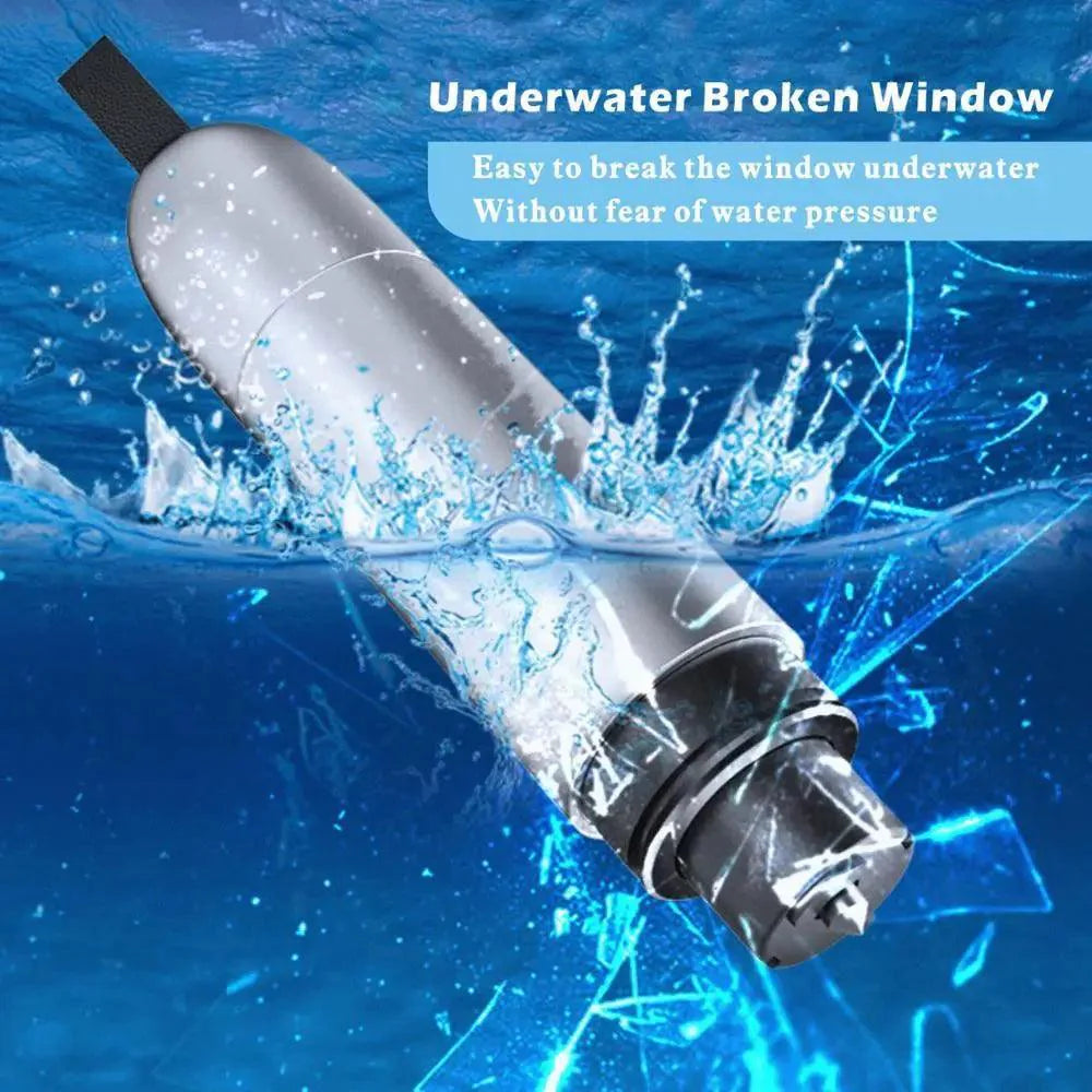 Mini Car Safety Hammer: Window Glass Breaker & Seat Belt Cutter