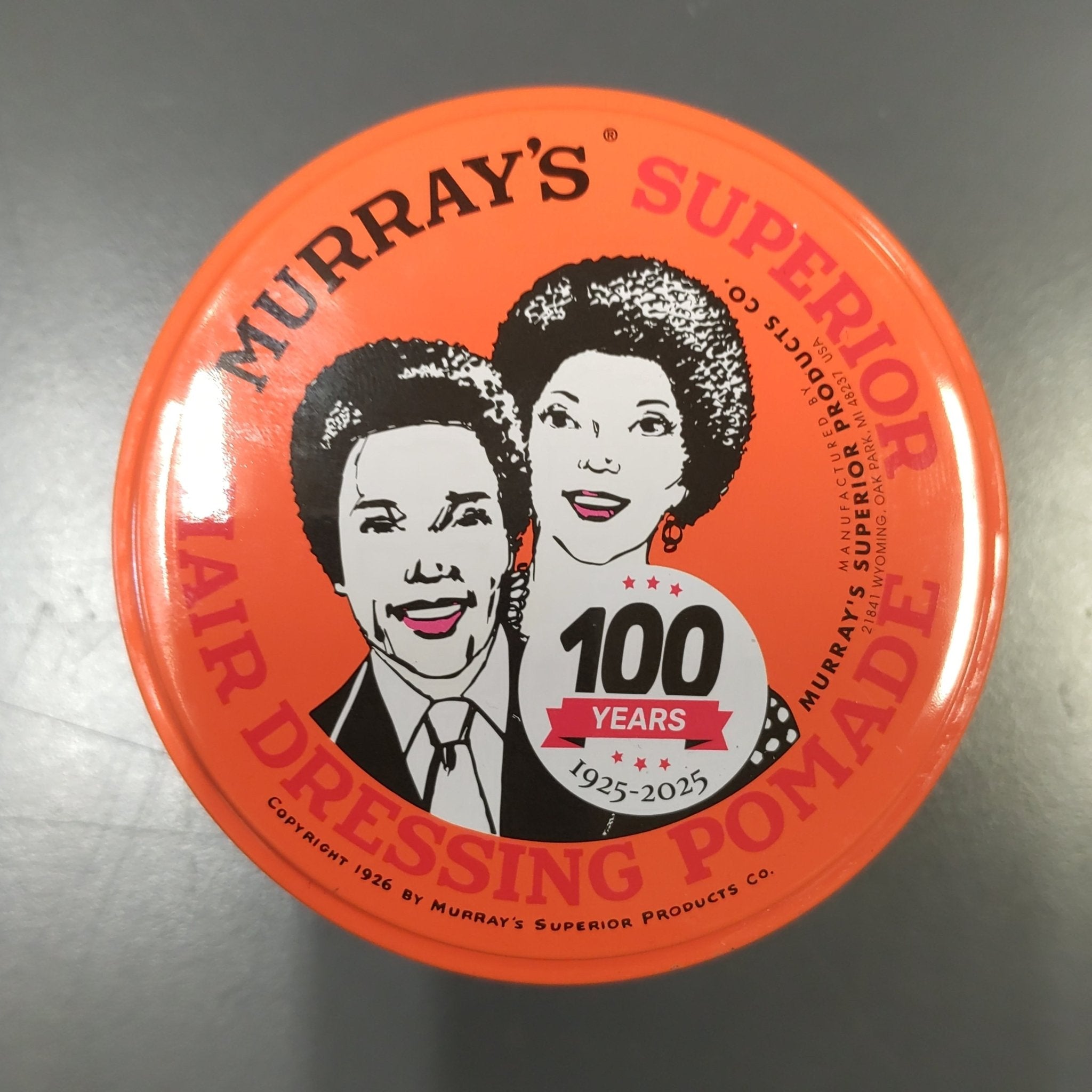 3 oz tin of Murray's Superior Hair Dressing Pomade for strong hold styling