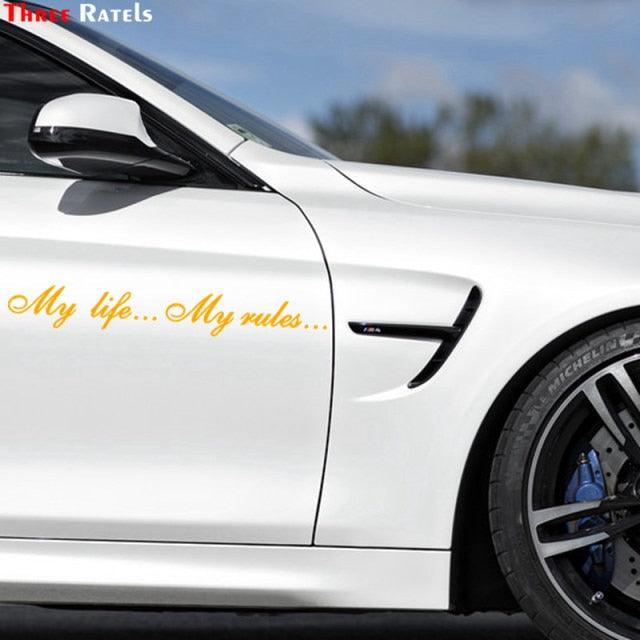 My Life My Rules Vinyl Decal Waterproof Car Bumper Sticker