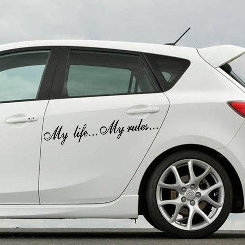 My Life My Rules Vinyl Decal Waterproof Car Bumper Sticker