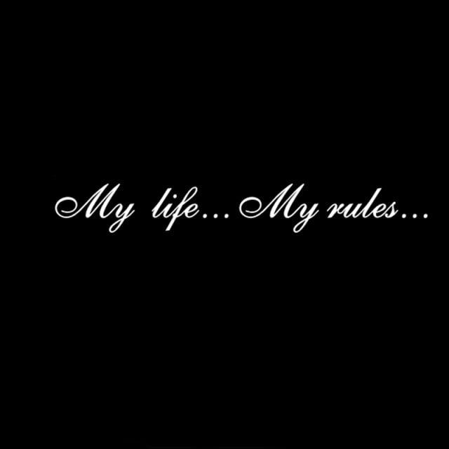 My Life My Rules Vinyl Decal Waterproof Car Bumper Sticker