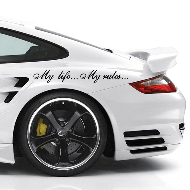 My Life My Rules vinyl bumper sticker for cars and personal items