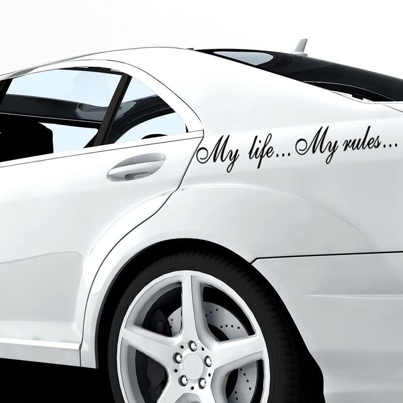 My Life My Rules Vinyl Decal Waterproof Car Bumper Sticker