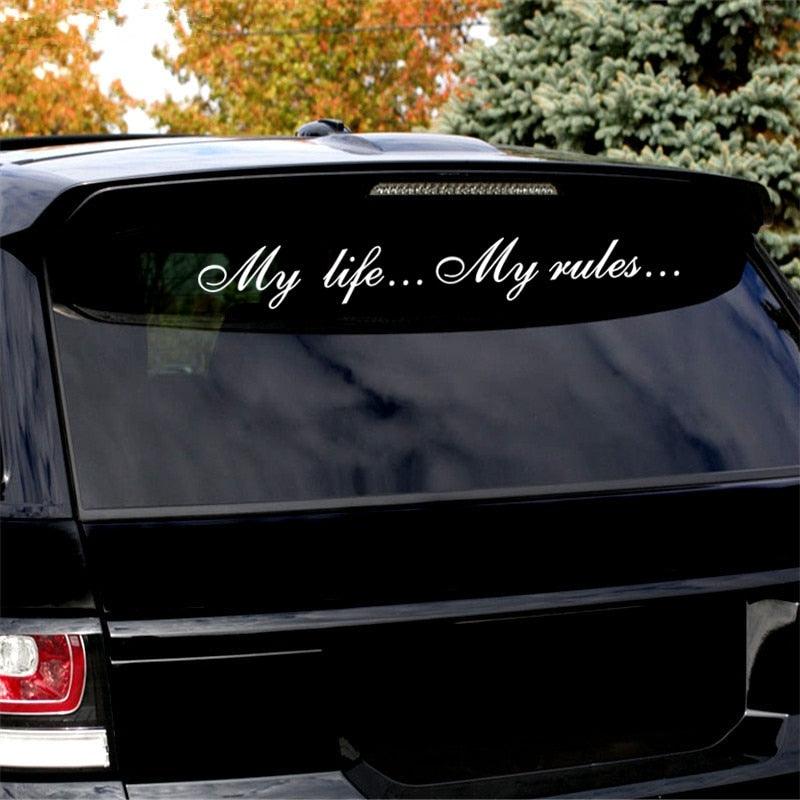 My Life My Rules Vinyl Decal Waterproof Car Bumper Sticker