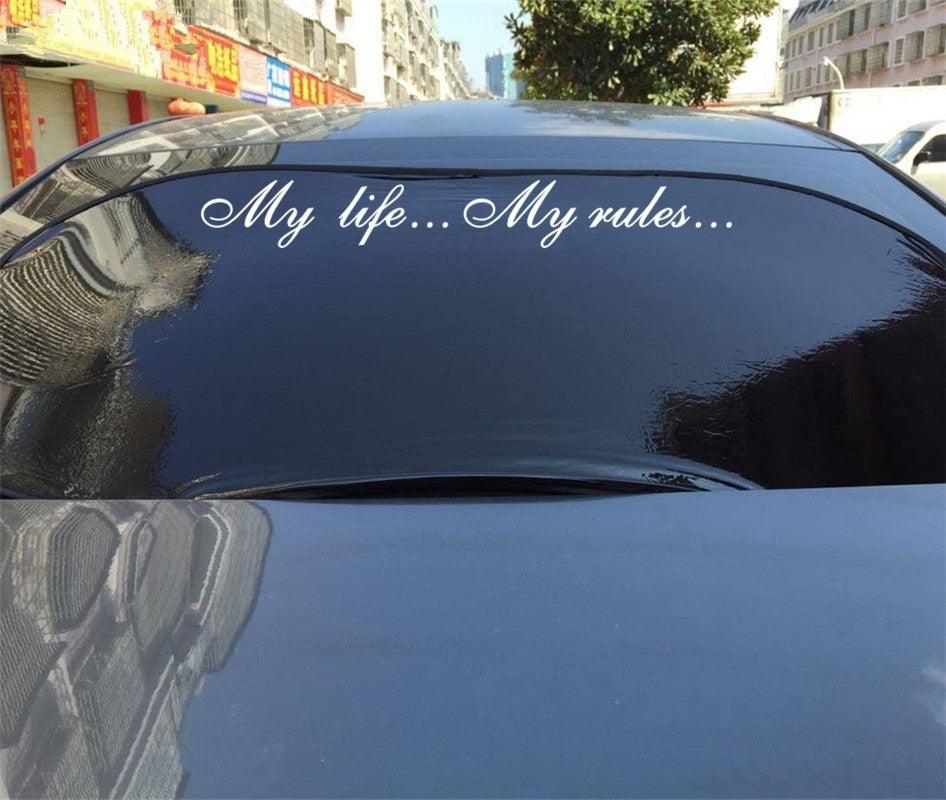 My Life My Rules Vinyl Decal Waterproof Car Bumper Sticker