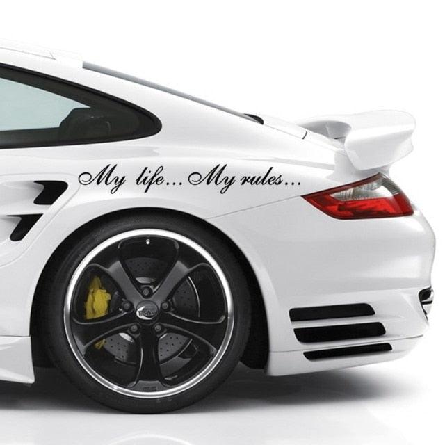 My Life My Rules Vinyl Decal Waterproof Car Bumper Sticker