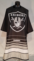 Las Vegas Raiders barber cape with snap closure for professional use
