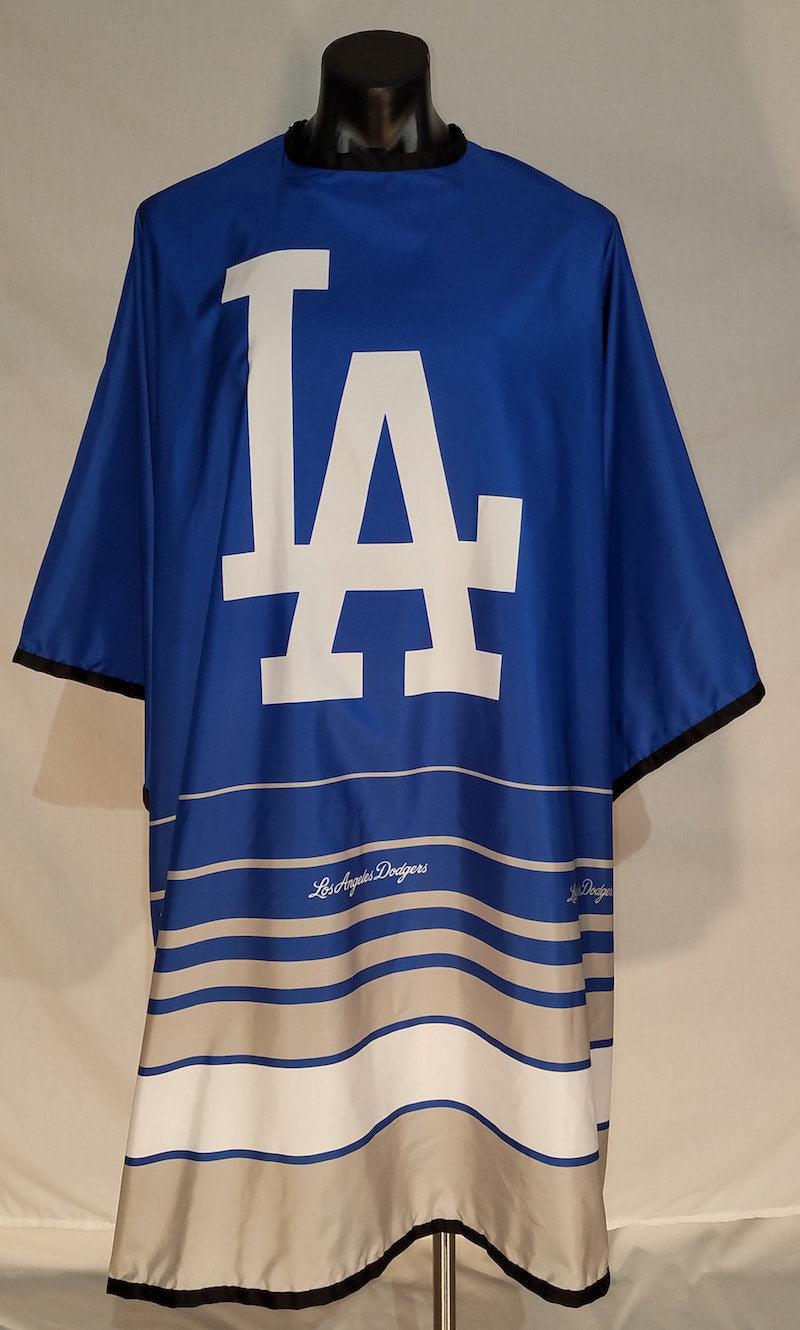 Los Angeles Dodgers professional hair cutting cape with adjustable snaps