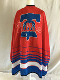 Philadelphia Phillies logo barber cape for hair cutting and salon use