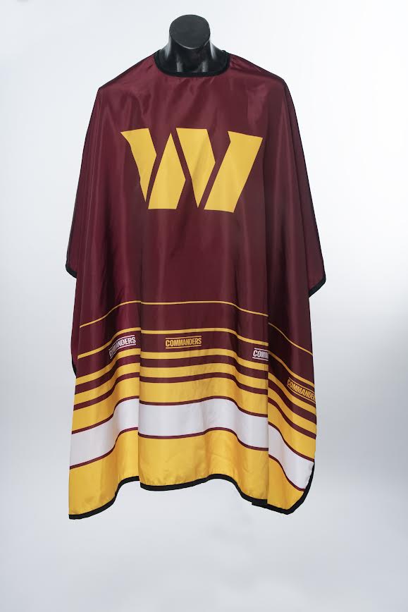 Washington Commanders professional barber cape for hair cutting