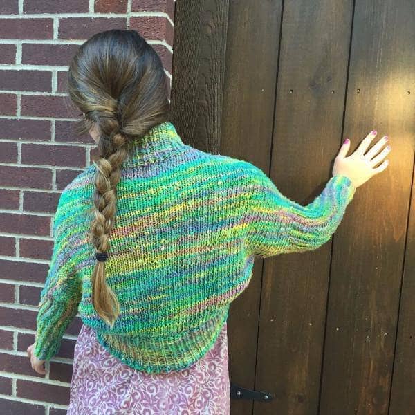 Mystic Mountain Shrug DIY Knitting Kit with Roving Silk Yarn
