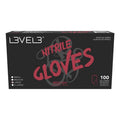 A box of L3VEL3 professional powder-free nitrile gloves, 100 count pack