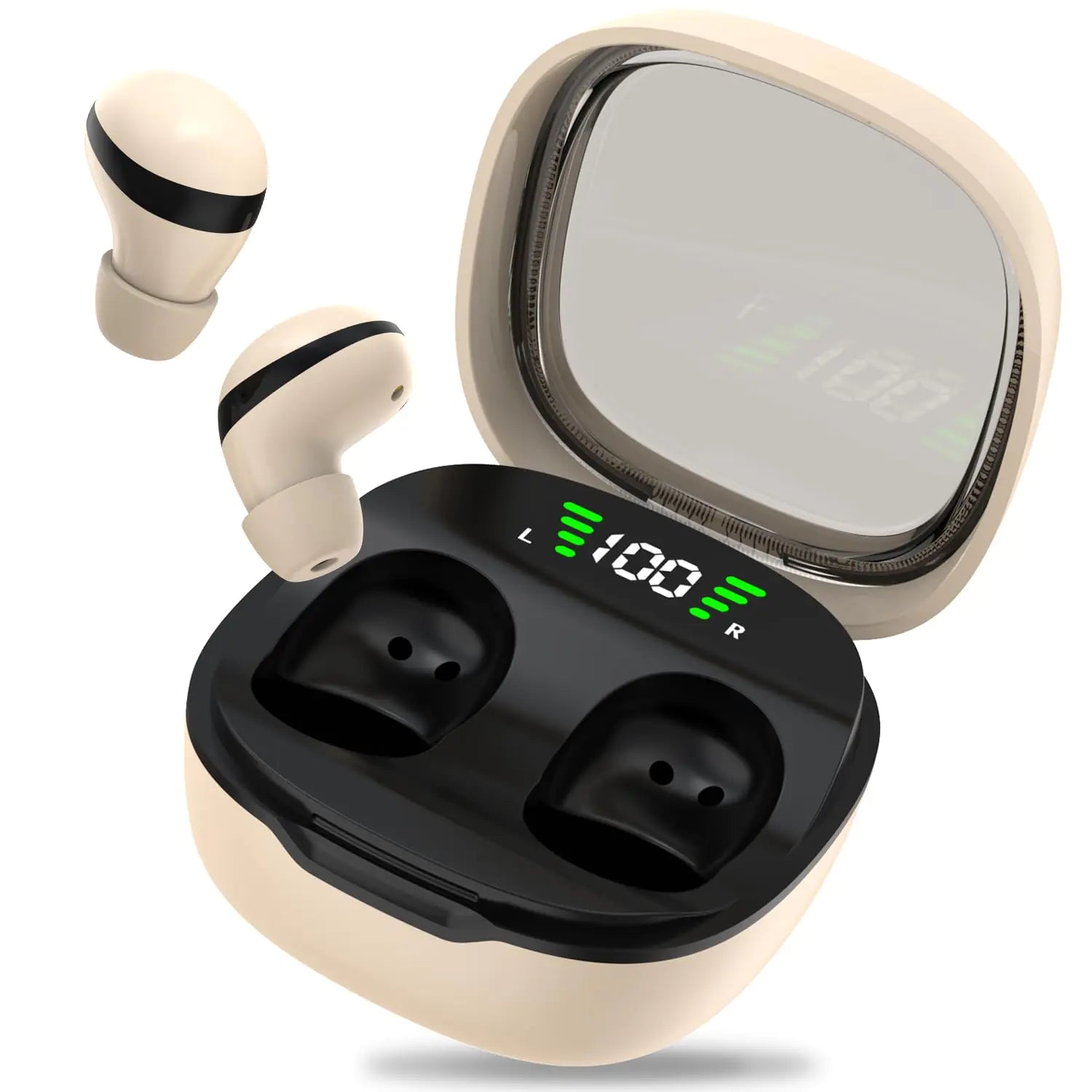 Generic Invisible Sleep Headphones，Noise Cancelling Earbuds for Sleep，Wireless Bluetooth 5.3 ，Mini Earbuds for Small Ear Tiny Hidden Headphones for Wom (Skin color)