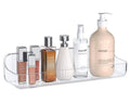 TZAMLI Shower Caddy Bathroom Shelves No Drilling Adhesive Shelf Plastic Clear Shower Organizer Wall Mounted Shower Rack for Bathroom Storage