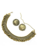 Gold-Polished Ghungroo Choker Set Oxidised Brass Jewelry