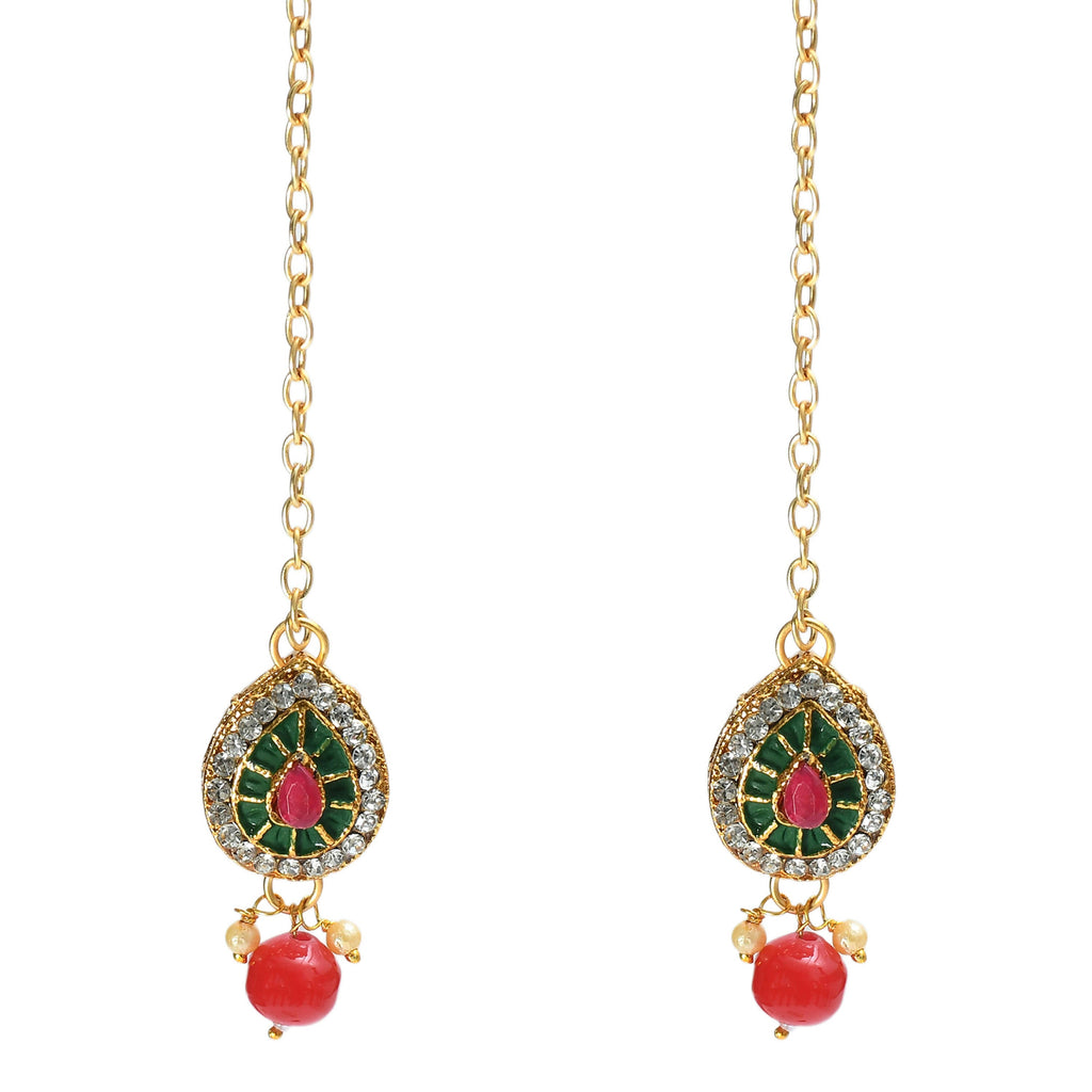 Meena and Pearl Work Statement Choker in Gold-Polished Brass