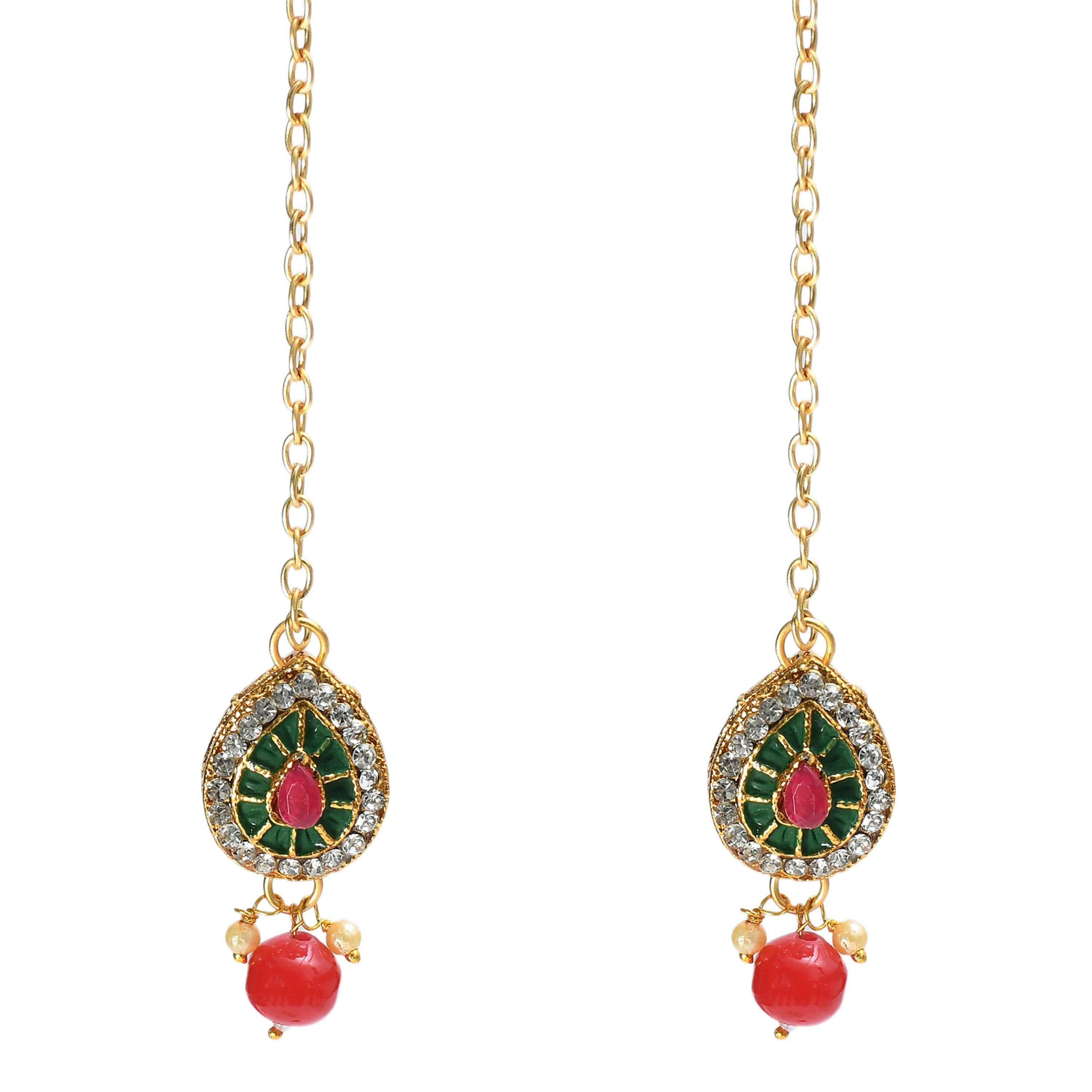 Meena and Pearl Work Statement Choker in Gold-Polished Brass