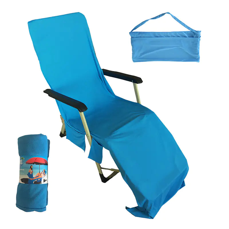 Beach Chair Cover and Towel Mat for Lounge Chairs