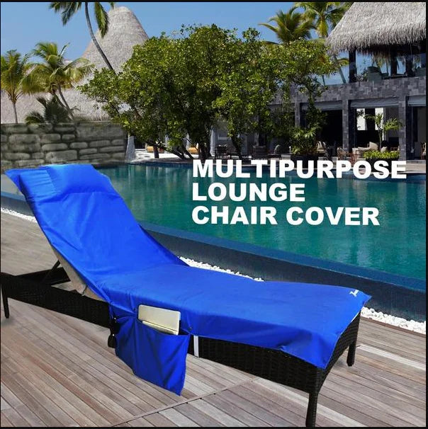Beach Chair Cover and Towel Mat for Lounge Chairs