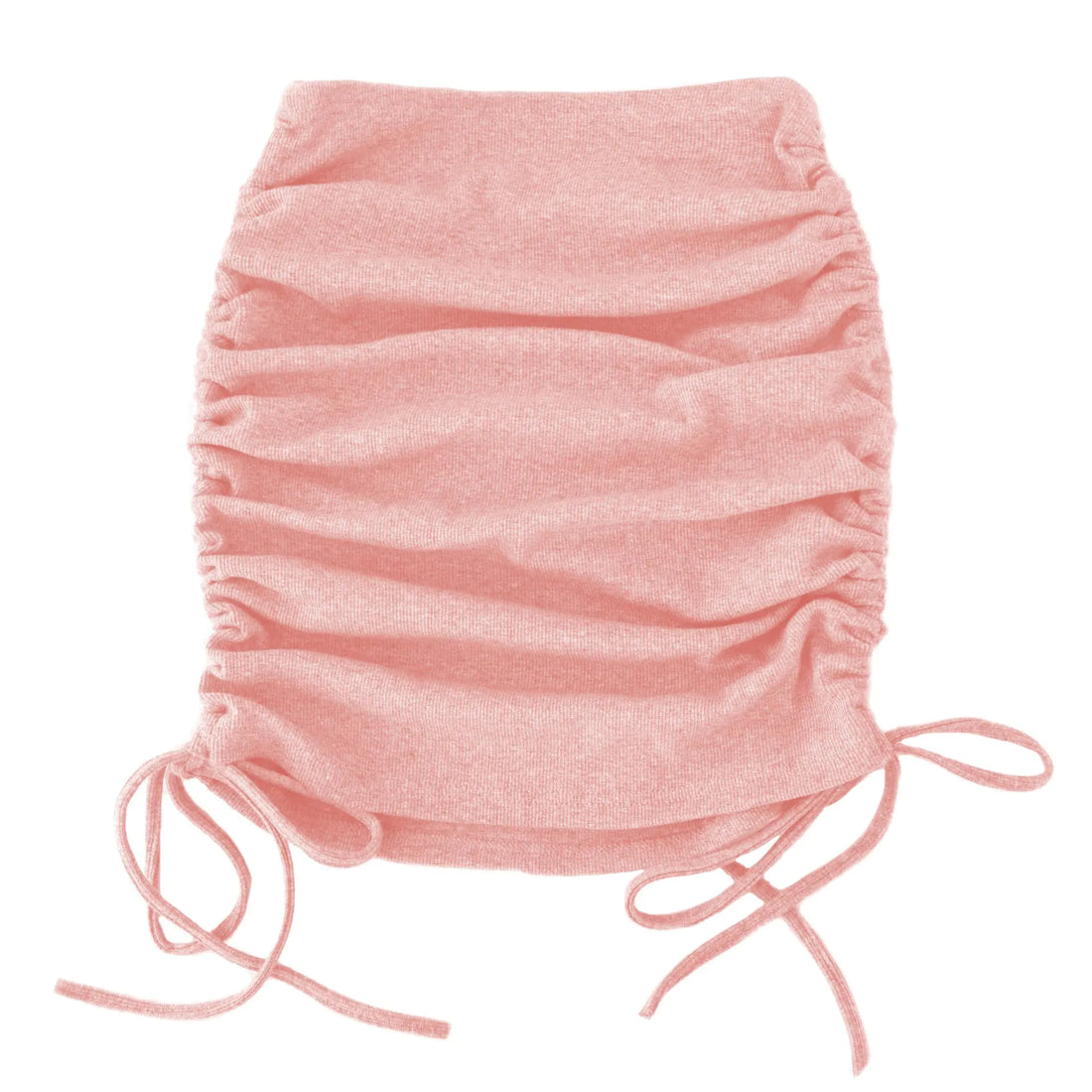 Women's Stretchy Ruched Mini Skirt with Adjustable Drawstrings - Image 11
