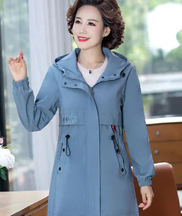 Plus Size Women's Autumn Winter Long Coat for Moms