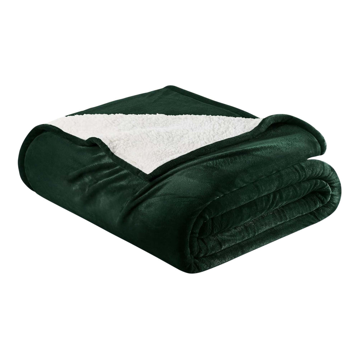 White Velvet Plush Sherpa Reversible Bed Blanket Ultra Soft