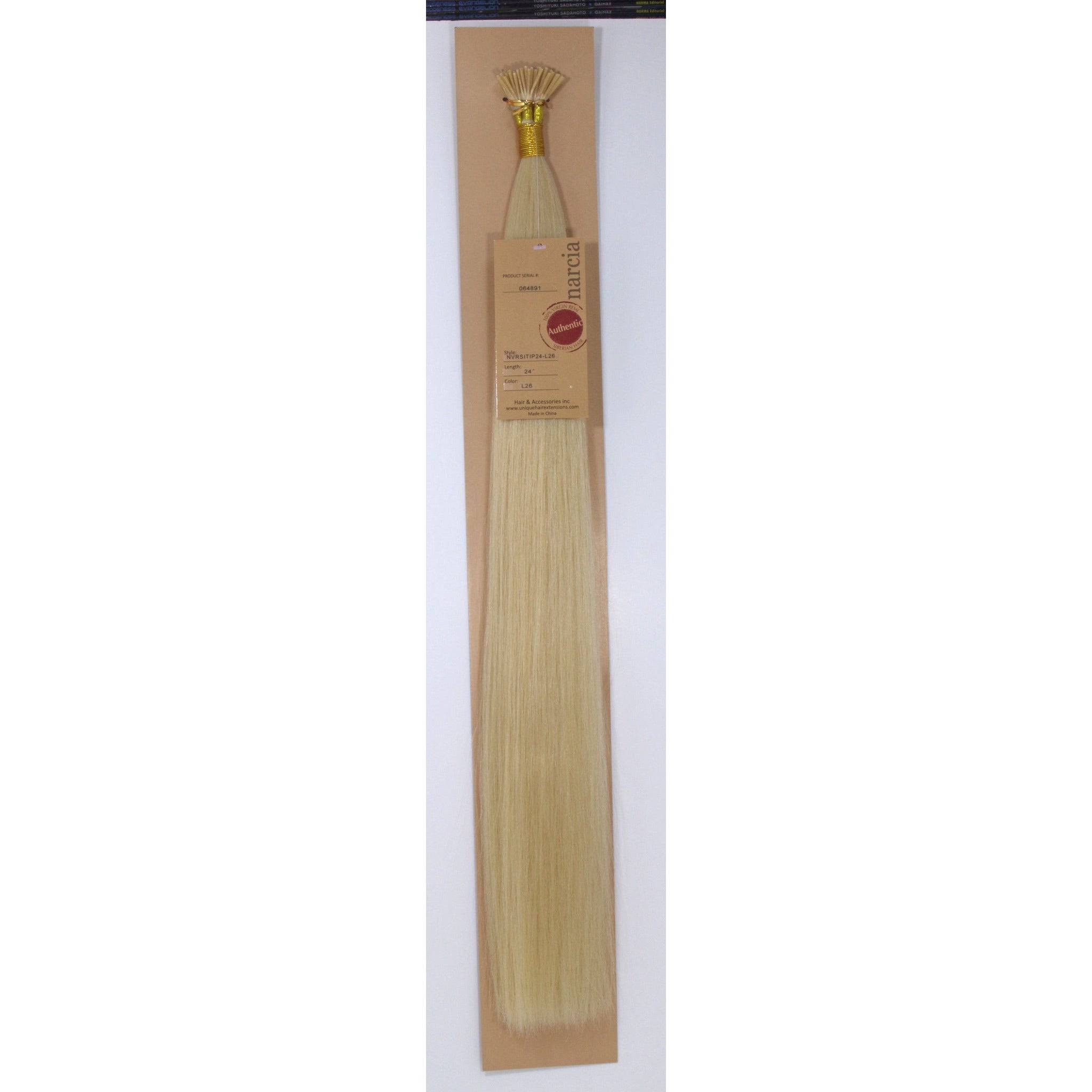 24" Siberian Remy I-Tip Hair Extensions for Natural Volume