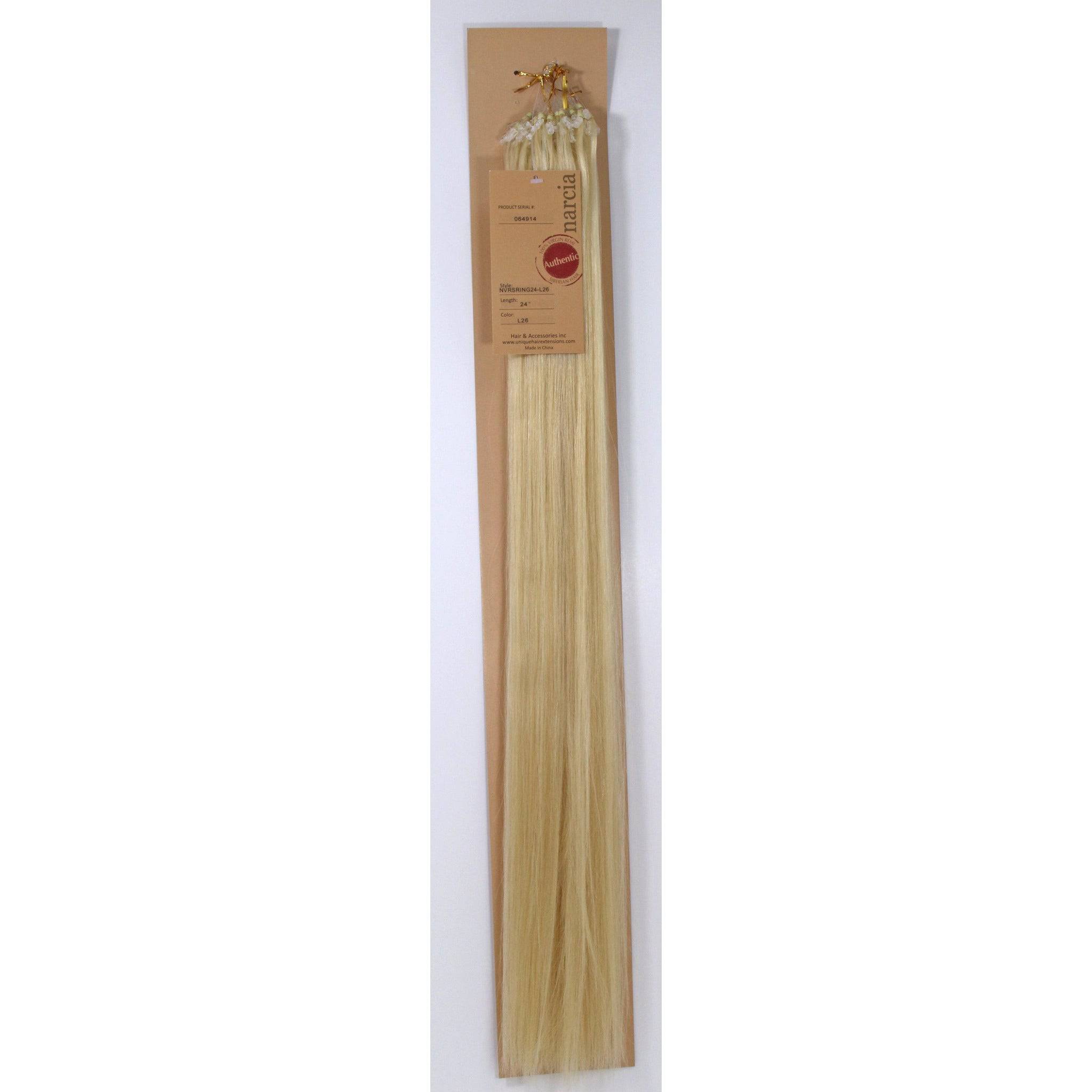 24-Inch Remy Siberian Hair Micro Ring Extensions in Blonde