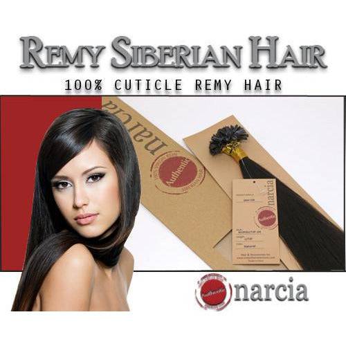 24 inch Narcia Remy Siberian U-tip hair extensions in brown and blonde