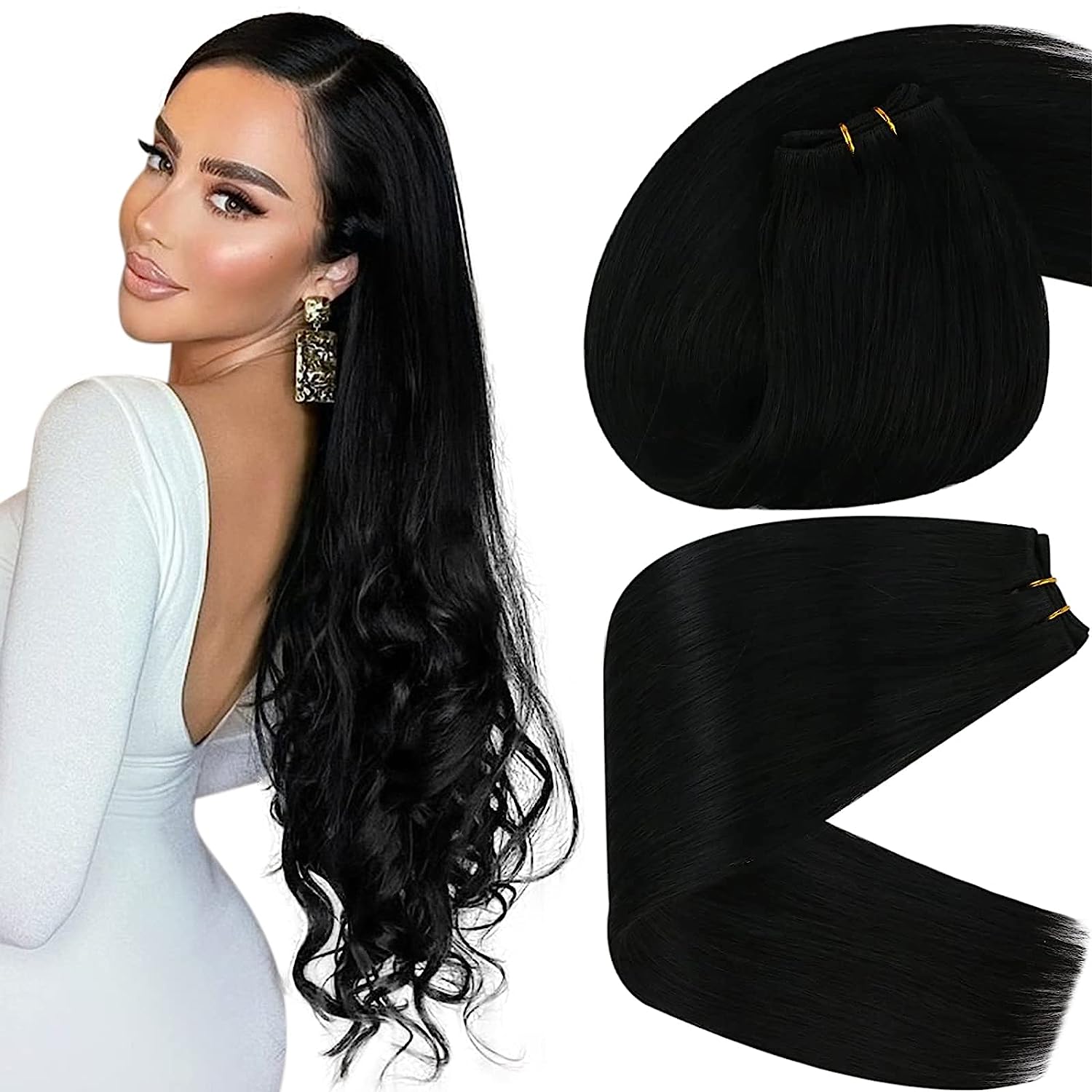 24" Siberian Remy Human Hair Weft - Glamorous Long Extensions