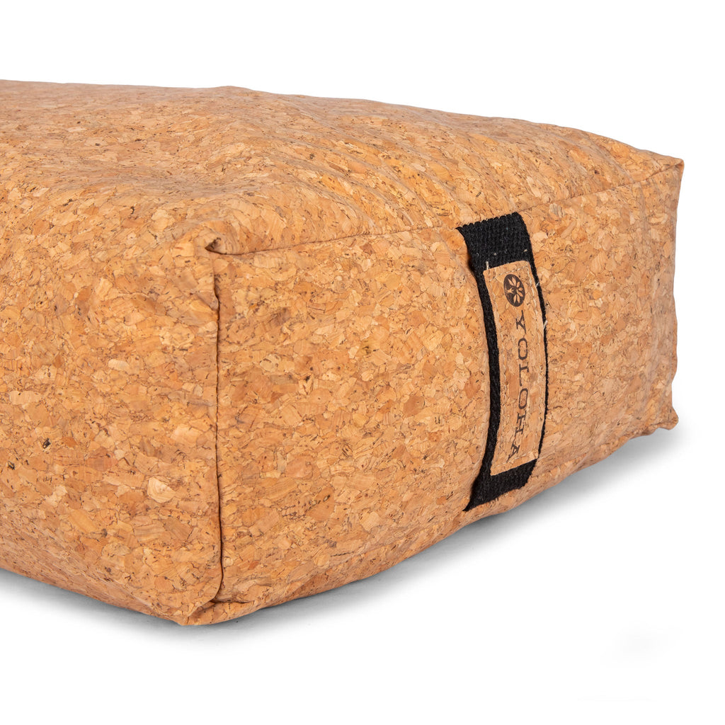 Sustainable Cork Bolster Cushion in Natural Cork Brown
