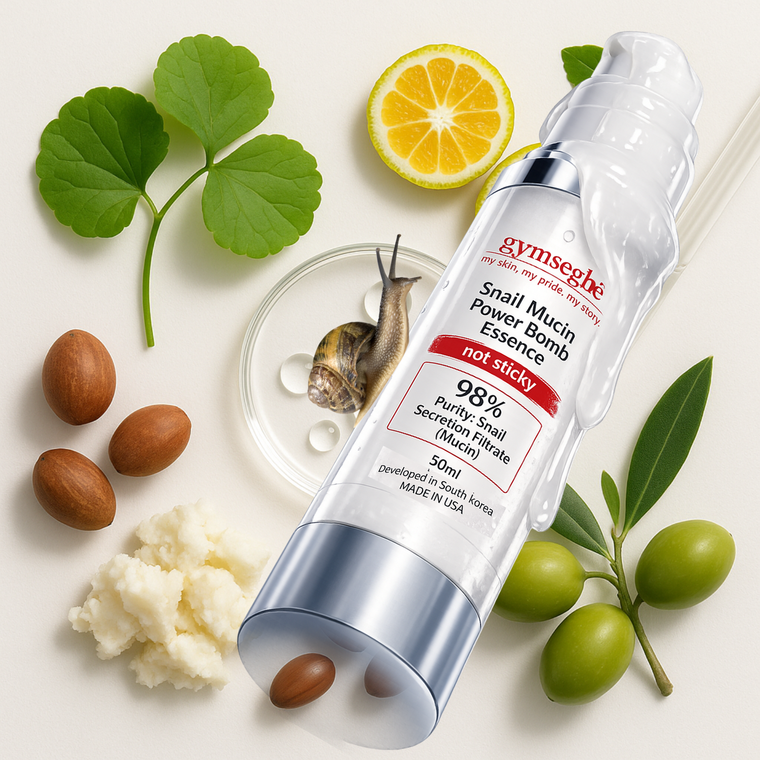 Snail Mucin 98% Power Essence for Hydration and Skin Bounce