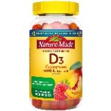 Nature Made Extra Strength Vitamin D3 5000 IU Gummies bottle with yellow cap