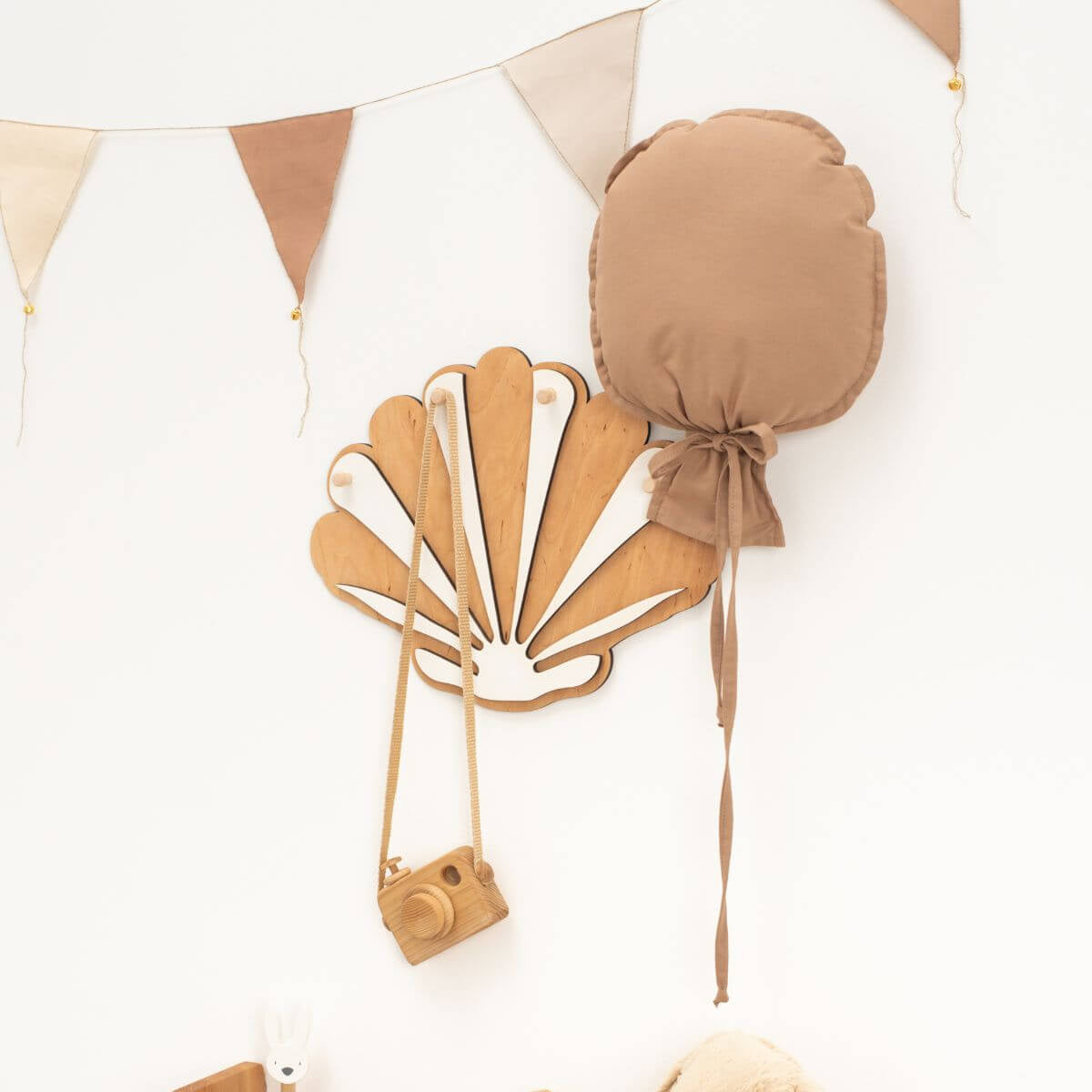 Sea Shell Wall Hanger for Nursery Coastal Minimalist Decor