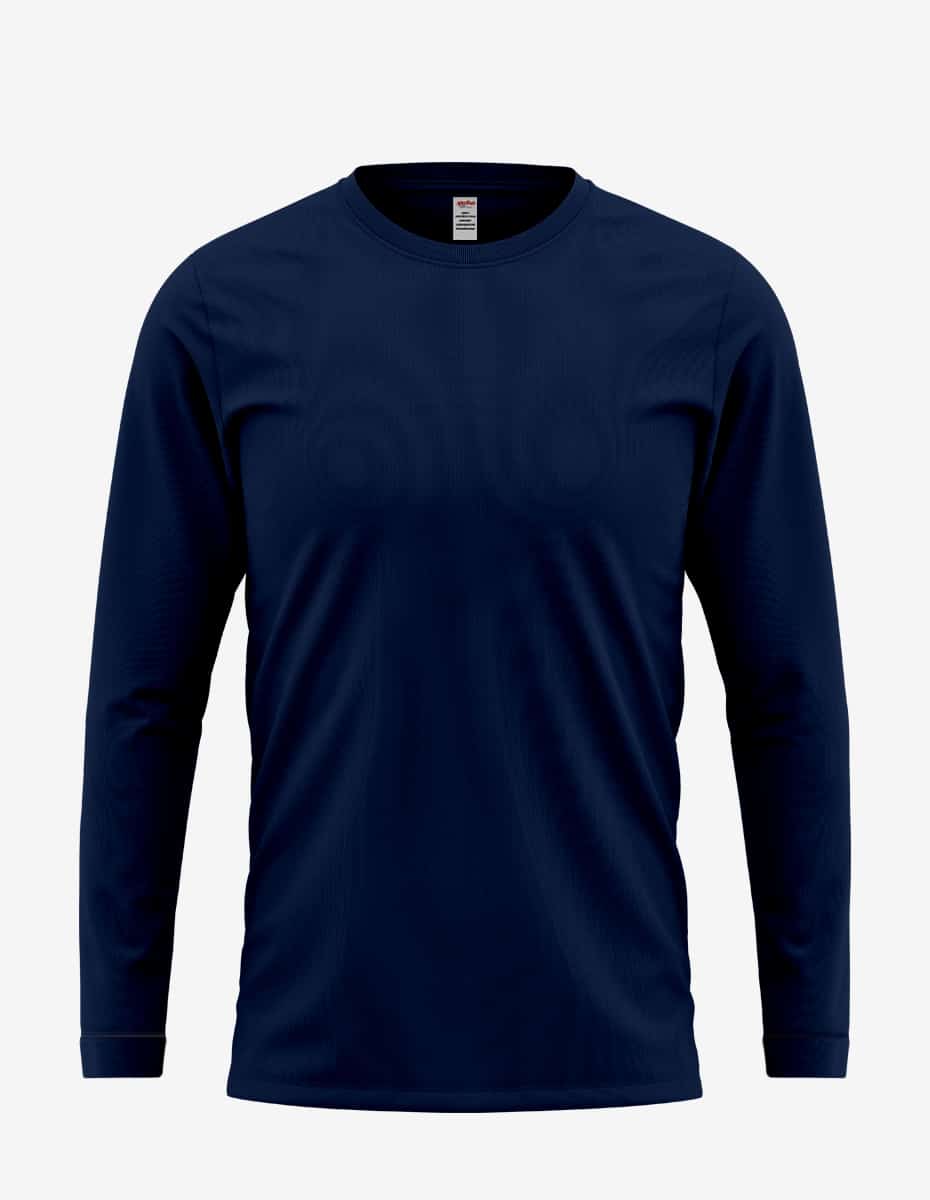 Unisex Long Sleeve Ring-Spun Cotton Crewneck T-Shirt with Cuffs - Image 9