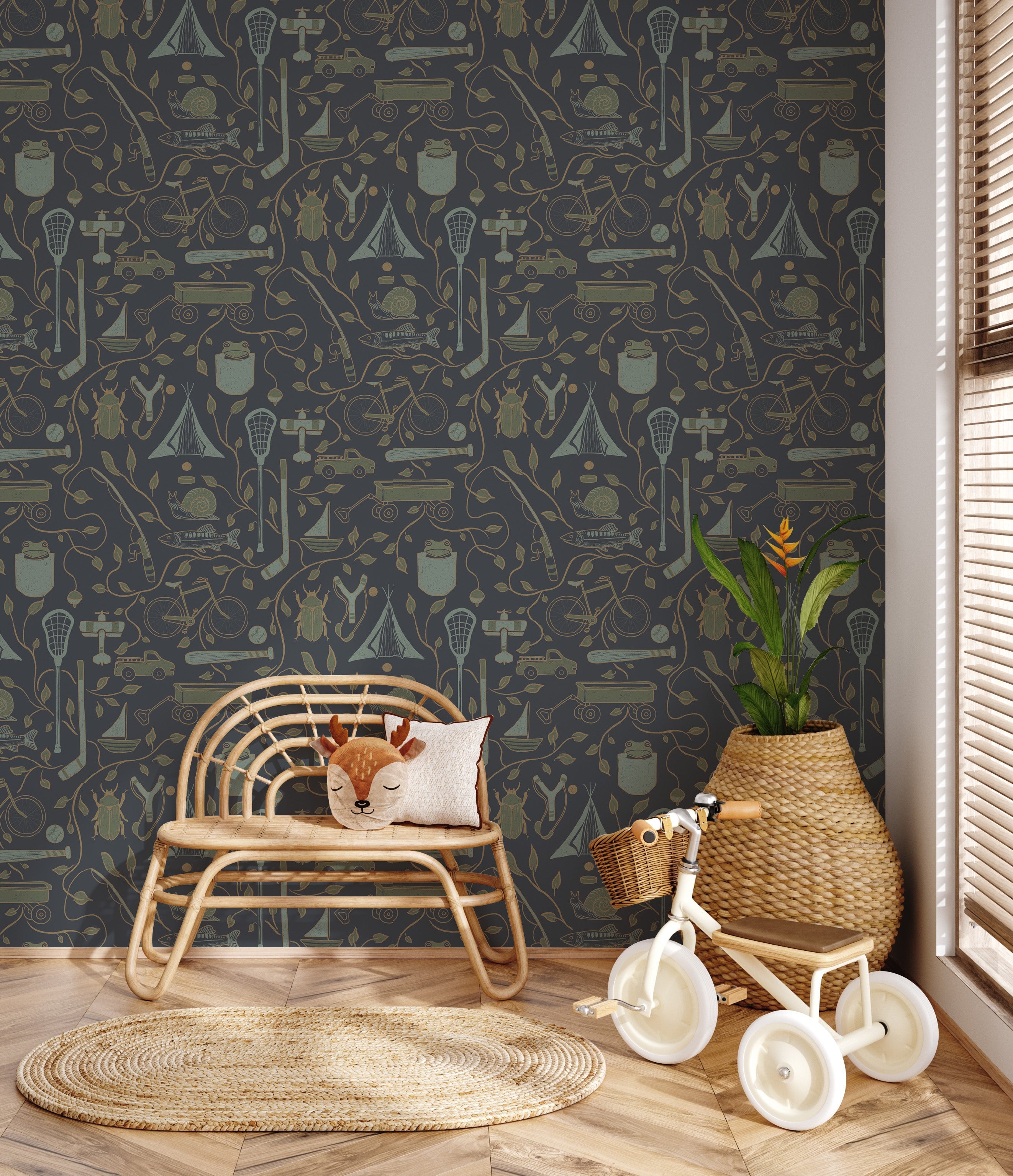 Elliot Wallpaper by Karen and Marisa Designs