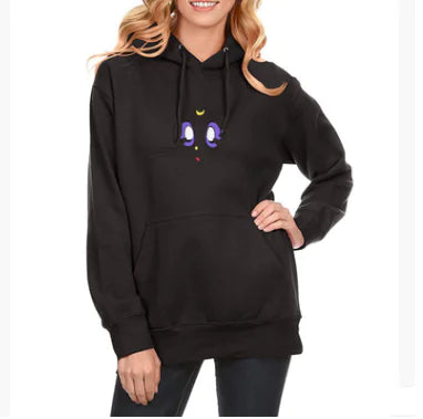 Women's Hooded Sweatshirt with Cute Cat Design