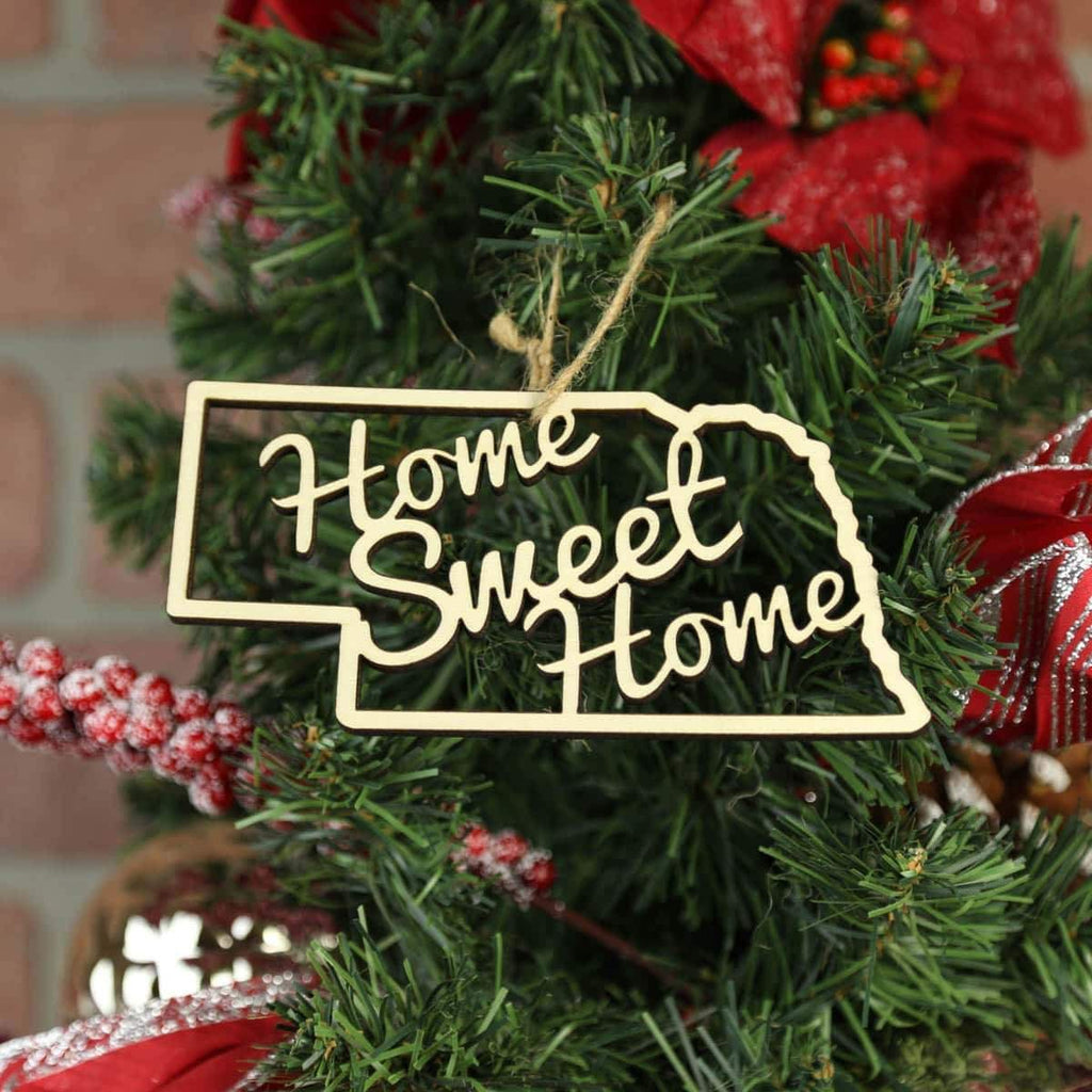 Nebraska Home Sweet Home Ornaments