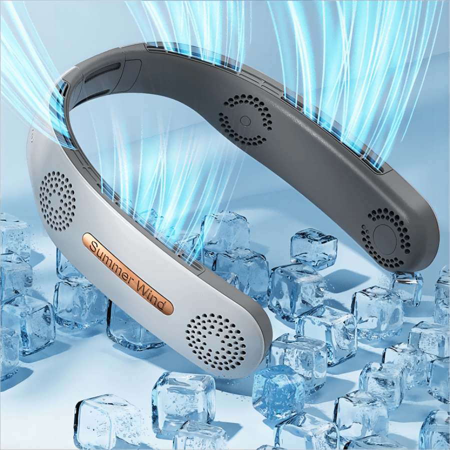 4 Turbo Bladeless Neck Fan, 2400mAh USB Rechargeable Ventilator