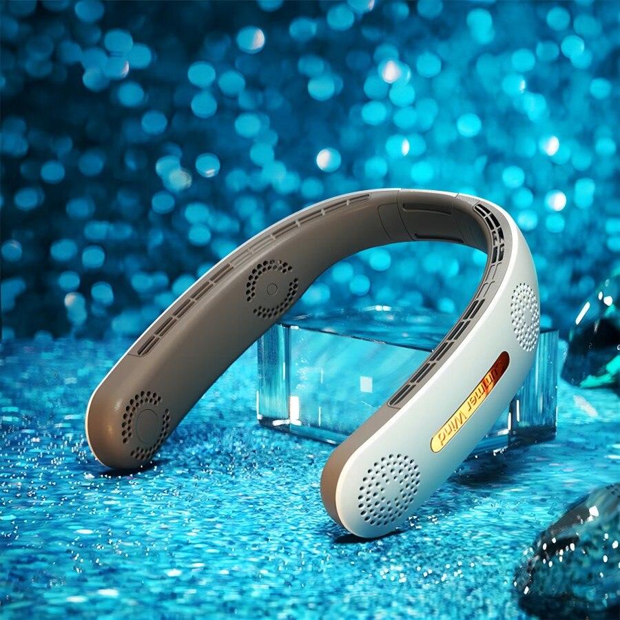 4 Turbo Bladeless Neck Fan, 2400mAh USB Rechargeable Ventilator