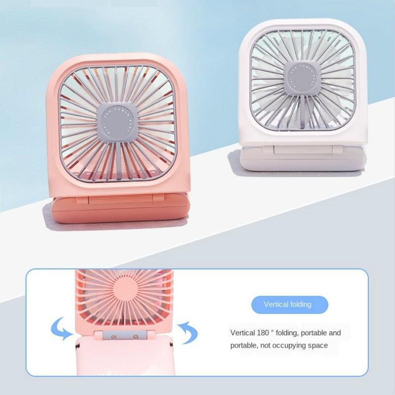 Foldable 3-in-1 Rechargeable Neck Fan & Desk Fan - Portable Cooling