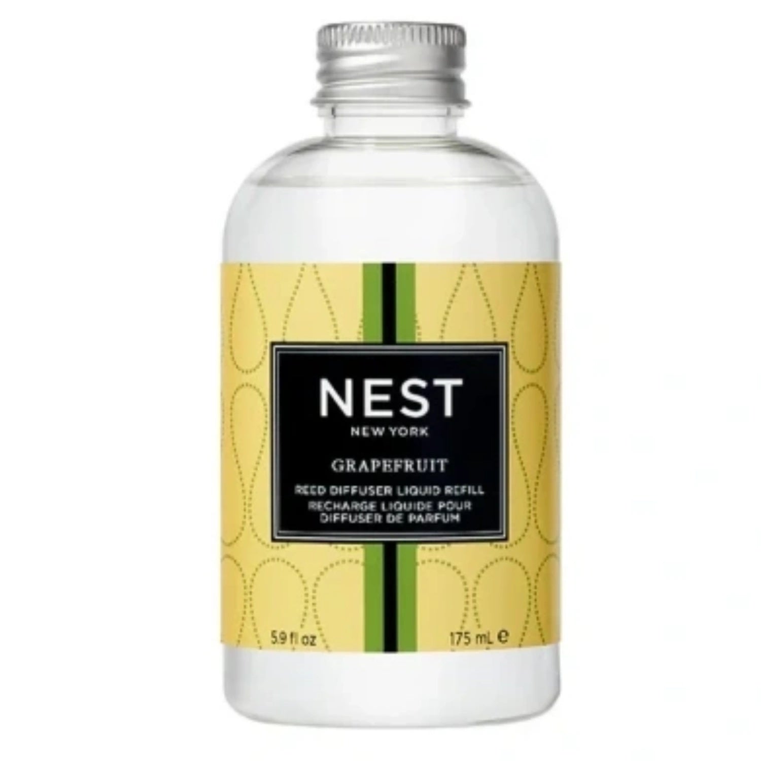 NEST New York Grapefruit Reed Diffuser liquid refill bottle with fresh reed sticks
