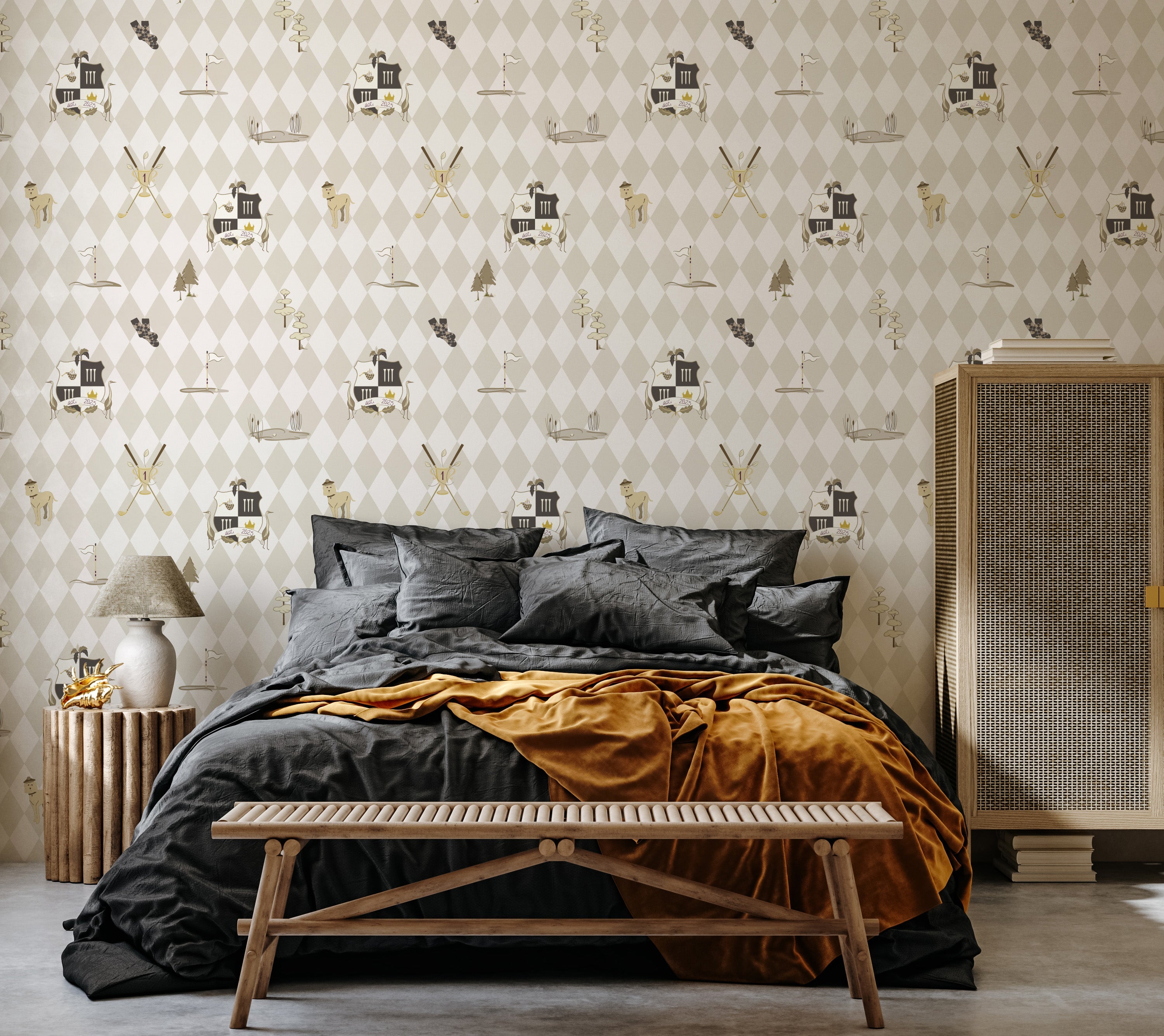 Alfred Wallpaper by Linen and Paper Design