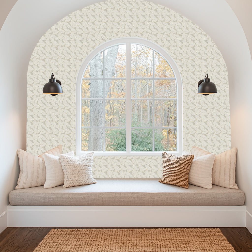 Odin Floral Wallpaper in Sage-Green and Cream